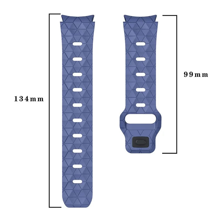 For Samsung Galaxy Watch6 / Watch 5 / Watch4 Football Pattern Strap Silicone Watch Band