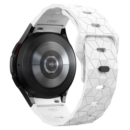 For Samsung Galaxy Watch6 / Watch 5 / Watch4 Football Pattern Strap Silicone Watch Band