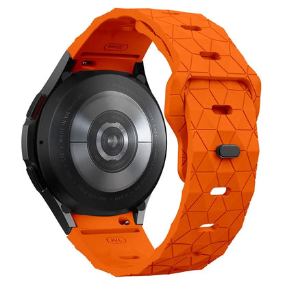 For Samsung Galaxy Watch6 / Watch 5 / Watch4 Football Pattern Strap Silicone Watch Band