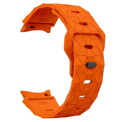 For Samsung Galaxy Watch6 / Watch 5 / Watch4 Football Pattern Strap Silicone Watch Band