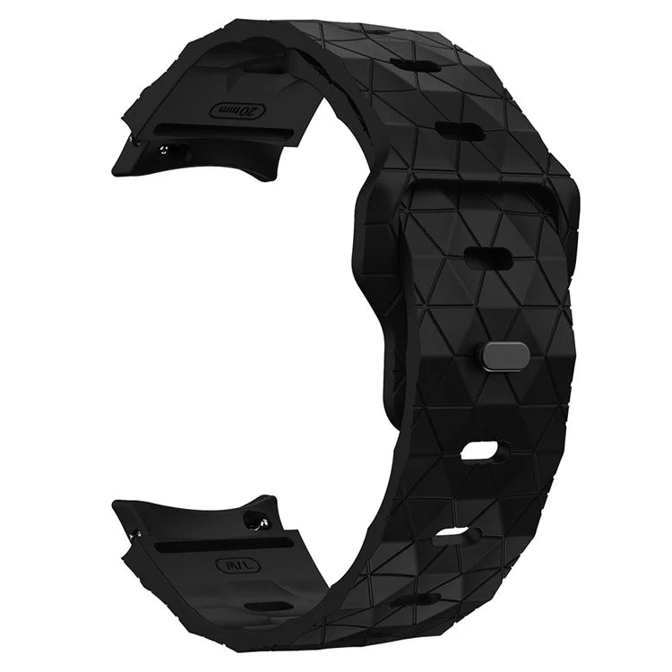 For Samsung Galaxy Watch6 / Watch 5 / Watch4 Football Pattern Strap Silicone Watch Band