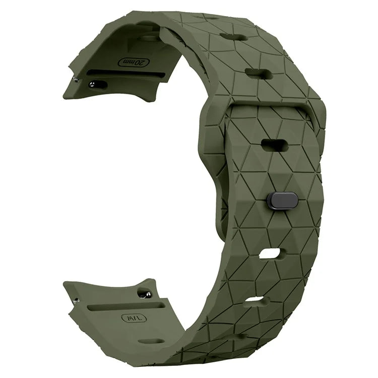 For Samsung Galaxy Watch6 / Watch 5 / Watch4 Football Pattern Strap Silicone Watch Band