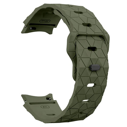 For Samsung Galaxy Watch6 / Watch 5 / Watch4 Football Pattern Strap Silicone Watch Band