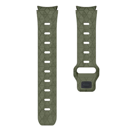 For Samsung Galaxy Watch6 / Watch 5 / Watch4 Football Pattern Strap Silicone Watch Band