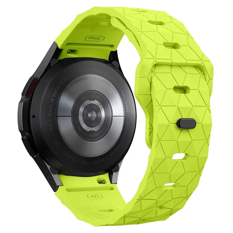 For Samsung Galaxy Watch6 / Watch 5 / Watch4 Football Pattern Strap Silicone Watch Band
