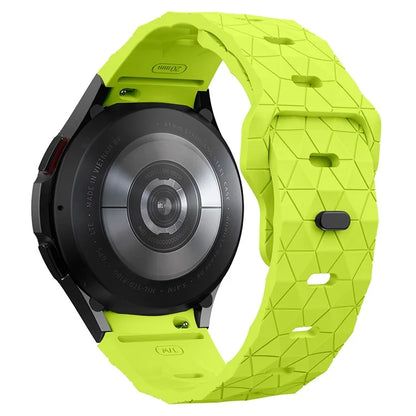 For Samsung Galaxy Watch6 / Watch 5 / Watch4 Football Pattern Strap Silicone Watch Band