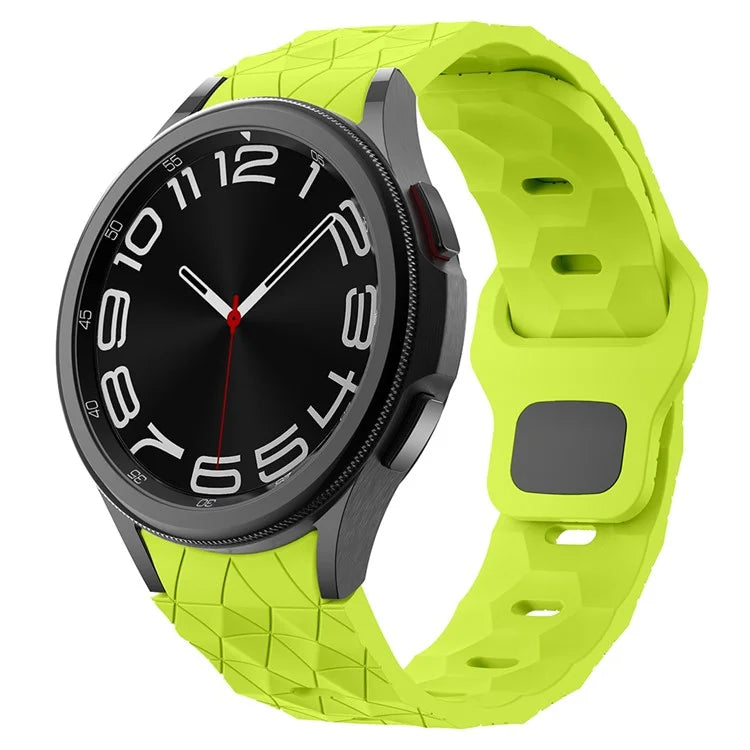 For Samsung Galaxy Watch6 / Watch 5 / Watch4 Football Pattern Strap Silicone Watch Band