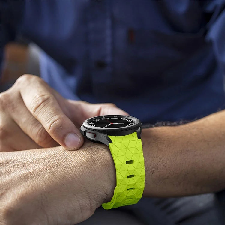 For Samsung Galaxy Watch6 / Watch 5 / Watch4 Football Pattern Strap Silicone Watch Band
