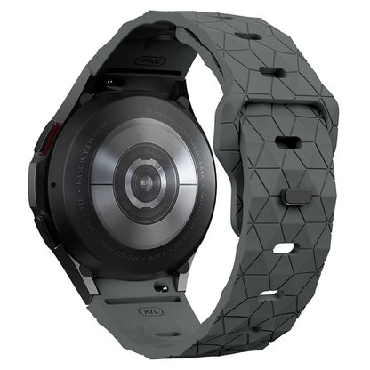 For Samsung Galaxy Watch6 / Watch 5 / Watch4 Football Pattern Strap Silicone Watch Band