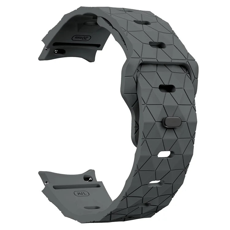 For Samsung Galaxy Watch6 / Watch 5 / Watch4 Football Pattern Strap Silicone Watch Band
