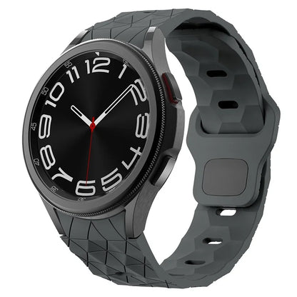 For Samsung Galaxy Watch6 / Watch 5 / Watch4 Football Pattern Strap Silicone Watch Band