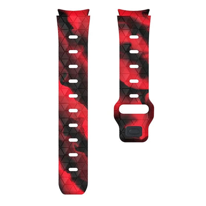For Samsung Galaxy Watch6 / Watch 5 / Watch4 Silicone Strap Dual Color Watch Band Football Pattern
