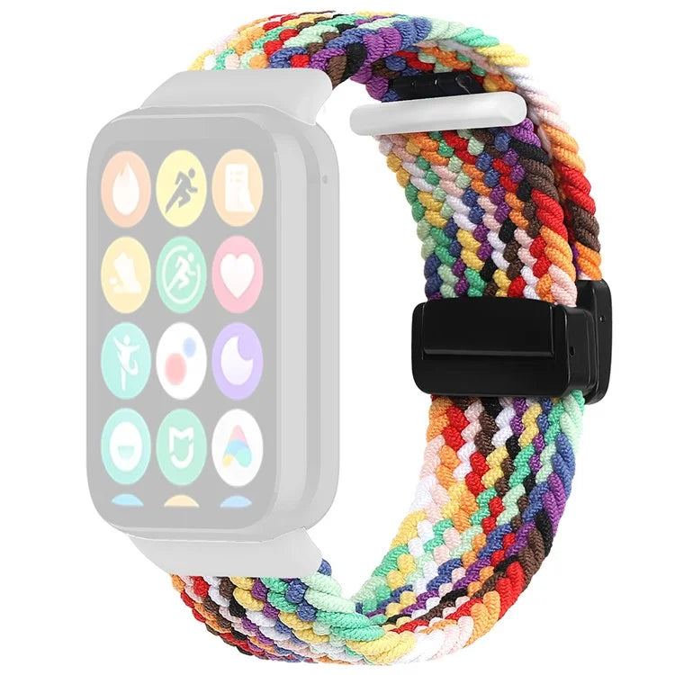 For Xiaomi Smart Band 8 Pro / Redmi Watch 4 Nylon Braided Band Magnetic Buckle Watch Strap