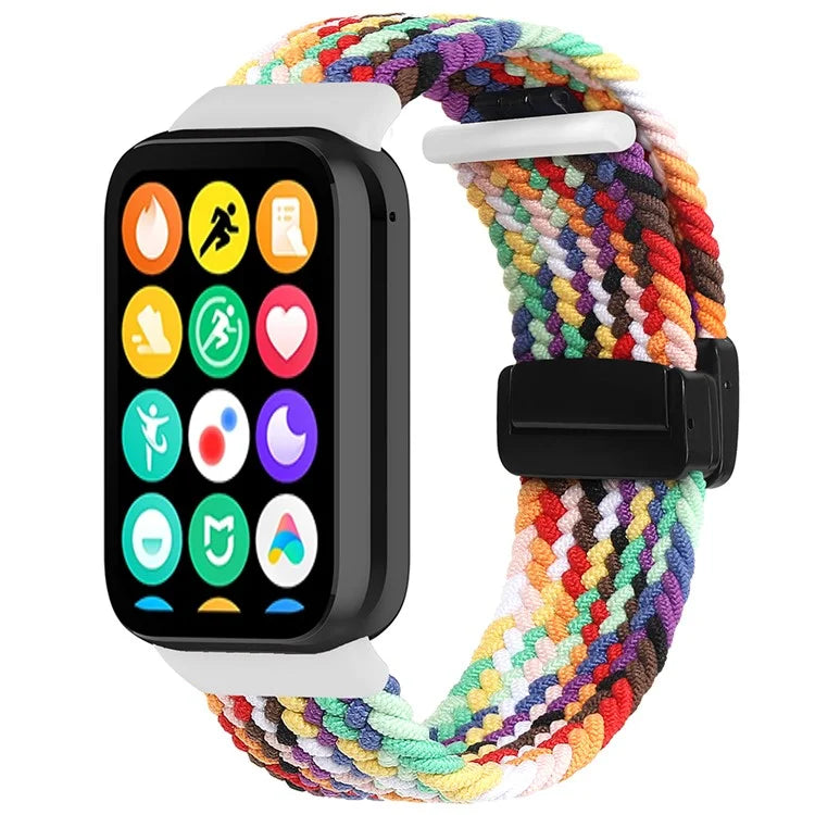 For Xiaomi Smart Band 8 Pro / Redmi Watch 4 Nylon Braided Band Magnetic Buckle Watch Strap