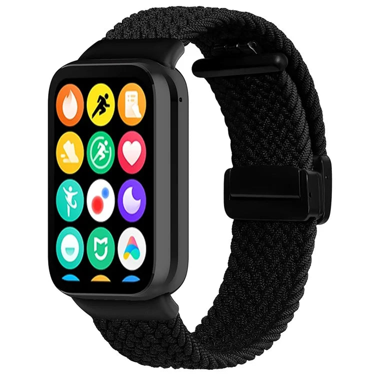 For Xiaomi Smart Band 8 Pro / Redmi Watch 4 Nylon Braided Band Magnetic Buckle Watch Strap
