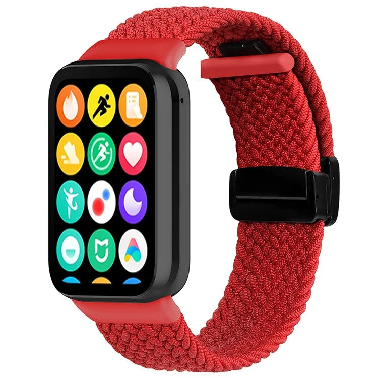 For Xiaomi Smart Band 8 Pro / Redmi Watch 4 Nylon Braided Band Magnetic Buckle Watch Strap