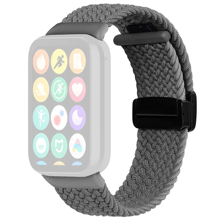 For Xiaomi Smart Band 8 Pro / Redmi Watch 4 Nylon Braided Band Magnetic Buckle Watch Strap