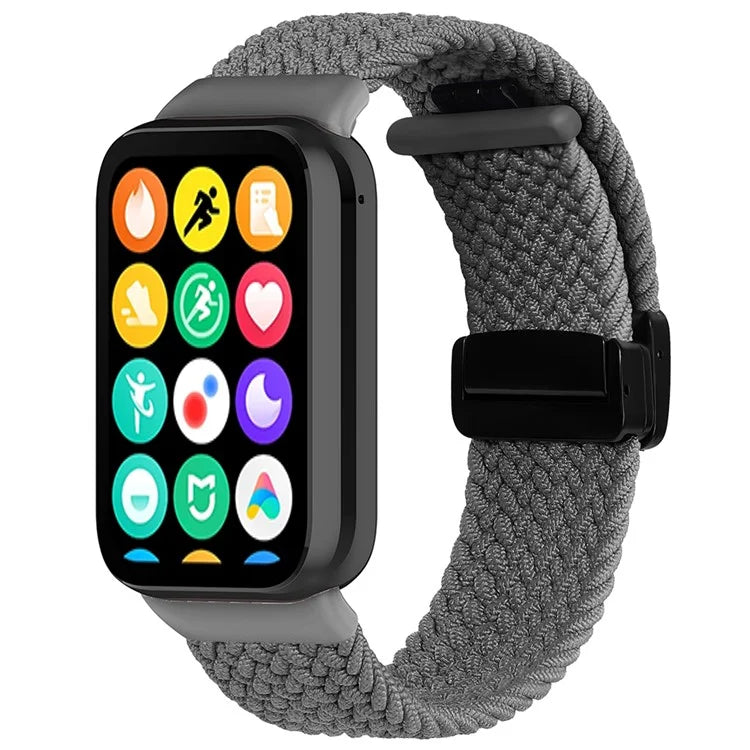 For Xiaomi Smart Band 8 Pro / Redmi Watch 4 Nylon Braided Band Magnetic Buckle Watch Strap