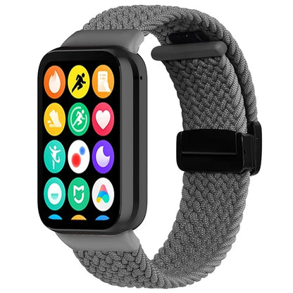 For Xiaomi Smart Band 8 Pro / Redmi Watch 4 Nylon Braided Band Magnetic Buckle Watch Strap