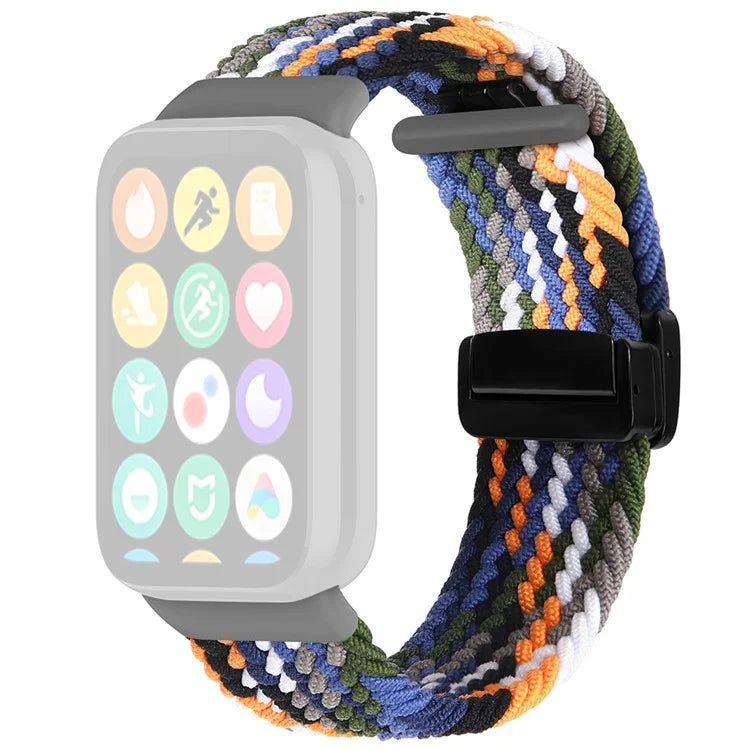 For Xiaomi Smart Band 8 Pro / Redmi Watch 4 Nylon Braided Band Magnetic Buckle Watch Strap