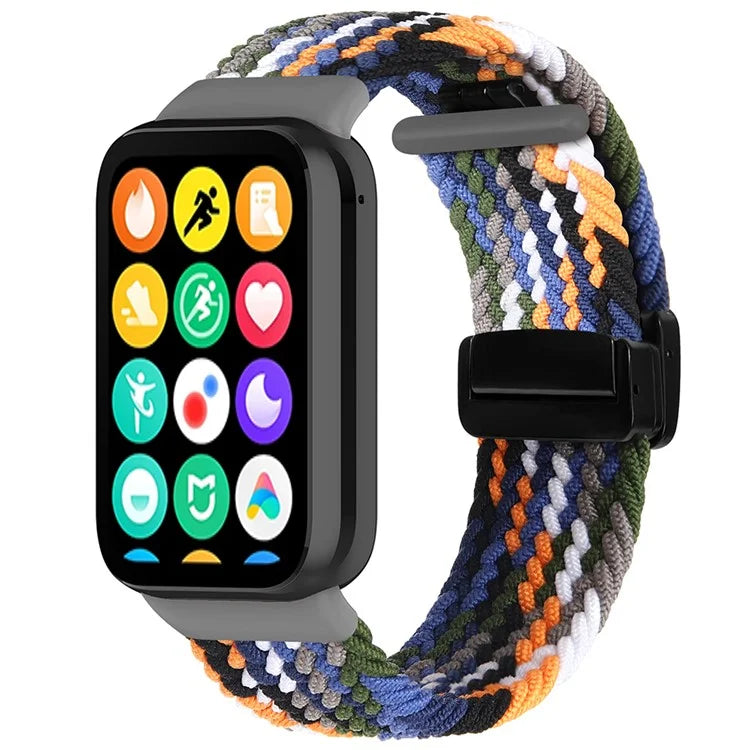 For Xiaomi Smart Band 8 Pro / Redmi Watch 4 Nylon Braided Band Magnetic Buckle Watch Strap