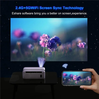 E520 1080P FHD Projector Android 9.0 BT5.0 1G+8G 1,4000 Lumen Home Theater Projector Support 4K
