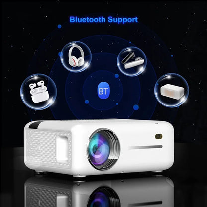 E520 1080P FHD Projector Android 9.0 BT5.0 1G+8G 1,4000 Lumen Home Theater Projector Support 4K