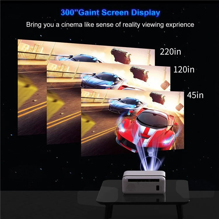 E520 1080P FHD Projector Android 9.0 BT5.0 1G+8G 1,4000 Lumen Home Theater Projector Support 4K