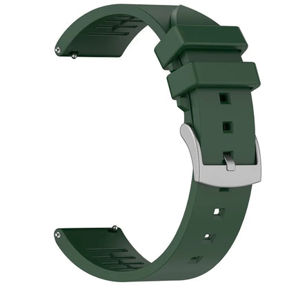 For Samsung Galaxy Watch6 Classic / Watch 5 / Garmin vivoactive 5 Wrist Band 20mm Fluorine Rubber Strapish Green