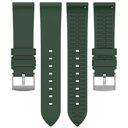 For Samsung Galaxy Watch6 Classic / Watch 5 / Garmin vivoactive 5 Wrist Band 20mm Fluorine Rubber Strapish Green