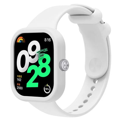 For Xiaomi Redmi Watch 4 Silicone Watch Band Wrist Strap with Watch Case