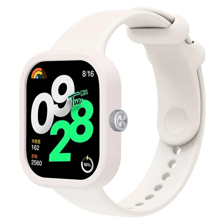 For Xiaomi Redmi Watch 4 Silicone Watch Band Wrist Strap with Watch Case