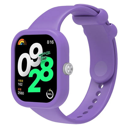 For Xiaomi Redmi Watch 4 Silicone Watch Band Wrist Strap with Watch Case