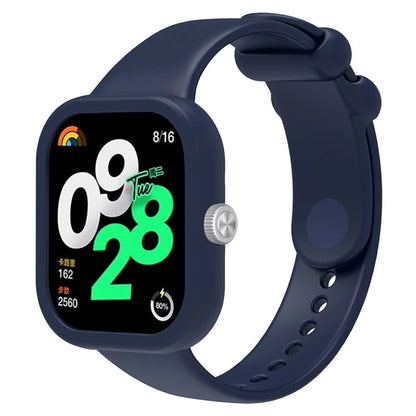 For Xiaomi Redmi Watch 4 Silicone Watch Band Wrist Strap with Watch Case