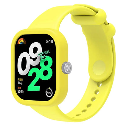 For Xiaomi Redmi Watch 4 Silicone Watch Band Wrist Strap with Watch Case