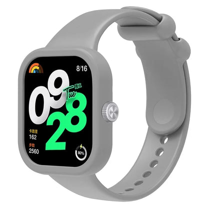For Xiaomi Redmi Watch 4 Silicone Watch Band Wrist Strap with Watch Case