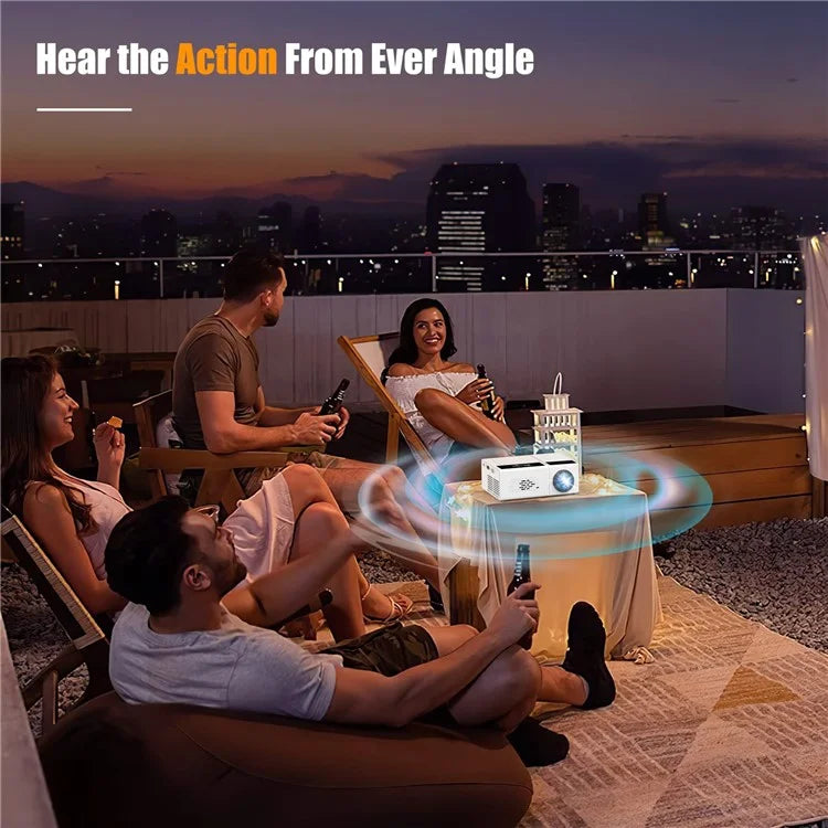 S2 Portable LED Projector 1080P HD Clear 600 Lumen Mini Home Theater Media Player
