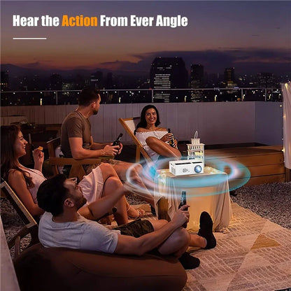 S2 Portable LED Projector 1080P HD Clear 600 Lumen Mini Home Theater Media Player
