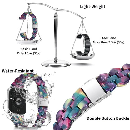 Bracelet Band for Xiaomi Smart Band 8 Pro Rhombus Resin Watch Strap