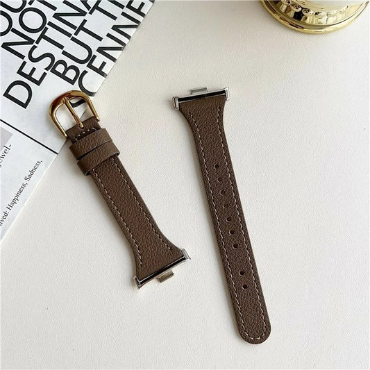 For Xiaomi Redmi Watch 4 Leather Strap with Pin Buckle Replacement Watch Bands