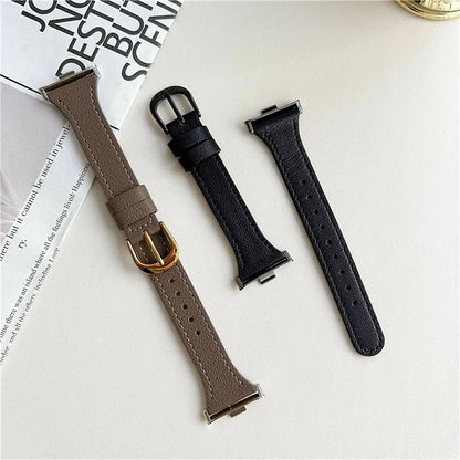 For Xiaomi Redmi Watch 4 Leather Strap with Pin Buckle Replacement Watch Bands