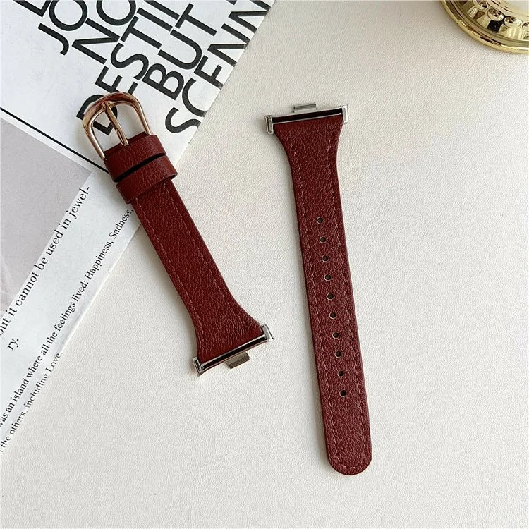 For Xiaomi Redmi Watch 4 Leather Strap with Pin Buckle Replacement Watch Bands
