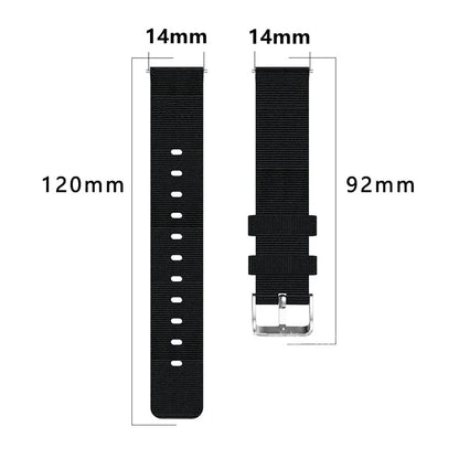For Garmin Lily 2 Nylon Watch Band Adjustable Pin Buckle 14mm Wrist Strap Replacement