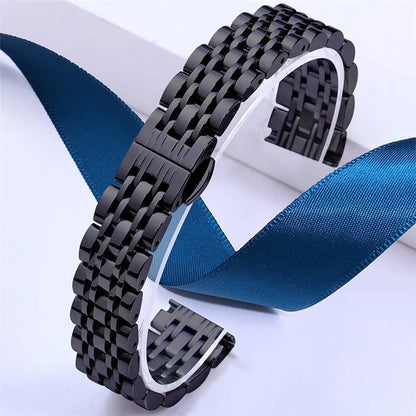 For Garmin Lily 2 Watch Band 7-Beads 14mm Stainless Steel Replacement Strap