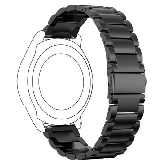 For Garmin Lily 2 14mm Watch Band 3-Beads Stainless Steel Wrist Strap with Folding Buckle