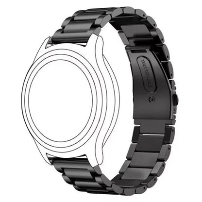 For Garmin Lily 2 14mm Watch Band 3-Beads Stainless Steel Wrist Strap with Folding Buckle