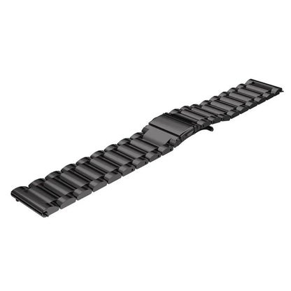 For Garmin Lily 2 14mm Watch Band 3-Beads Stainless Steel Wrist Strap with Folding Buckle