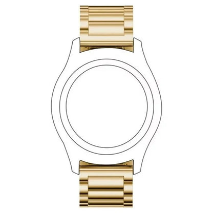 For Garmin Lily 2 14mm Watch Band 3-Beads Stainless Steel Wrist Strap with Folding Buckle