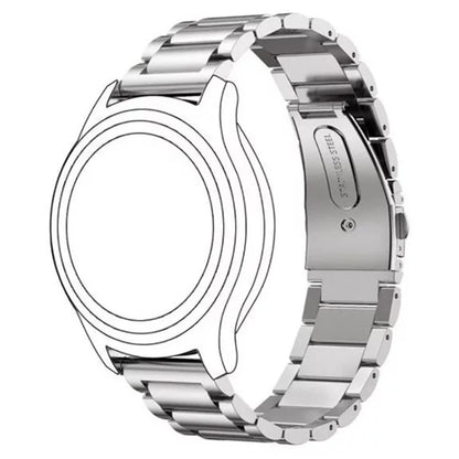 For Garmin Lily 2 14mm Watch Band 3-Beads Stainless Steel Wrist Strap with Folding Buckle