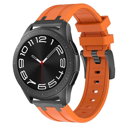 For Samsung Galaxy Watch3 45mm / Gear S3 Classic / Huawei Watch GT 4 46mm Silicone Watch Band 22mm Wrist Strap / Orange